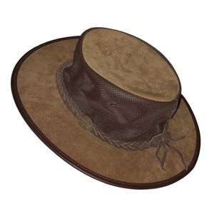BARMAH Australia Foldaway Cooler Hat Unisex USA Suede Mesh Waterproof